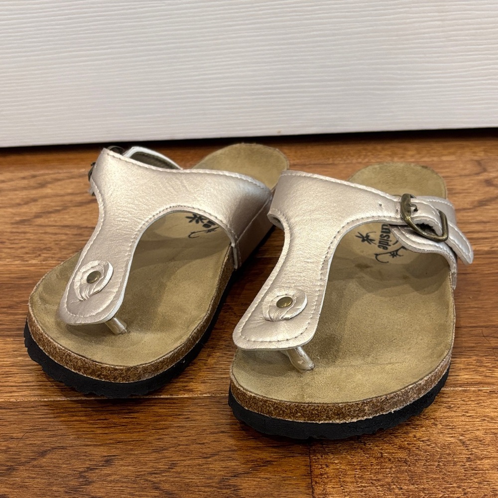 Northside Metallic Buckle Slide Sandals